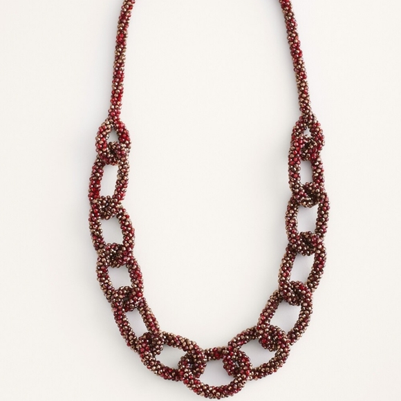 CHICO'S LONG RED LUMI SIBGLE STRAND NECKLACE - Picture 2 of 5